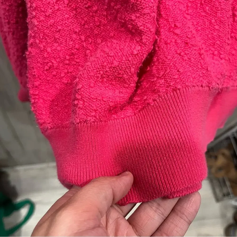 Free People Found My Friend Popcorn Sweater In Rock Candy Pink Womens Medium